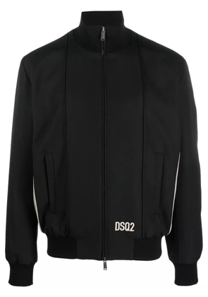 DSQUARED2 stripe-trim bomber jacket - Black