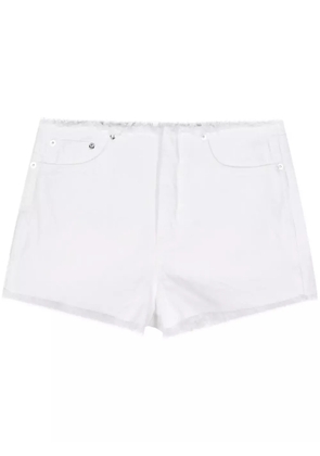 Michael Michael Kors frayed denim shorts - White
