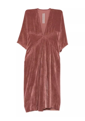 Rick Owens Concordians Kite velvet midi dress - Pink