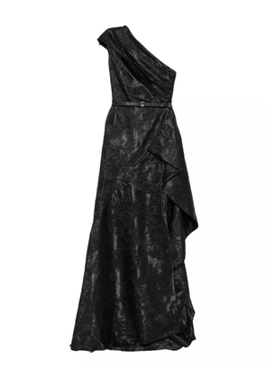 Saiid Kobeisy one-shoulder brocade dress - Black