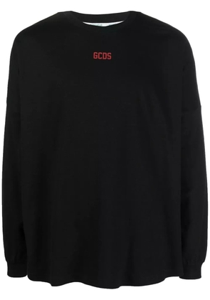 GCDS long-sleeved logo-print T-shirt - Black