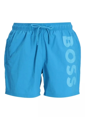 BOSS logo-print swim shorts - Blue