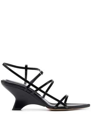 GIABORGHINI Gia26 70mm leather sandals - Black