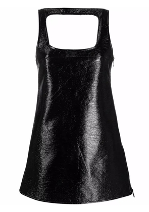 Courrèges sleeveless vinyl mini dress - Black