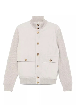 Brunello Cucinelli high-neck jacket - Grey