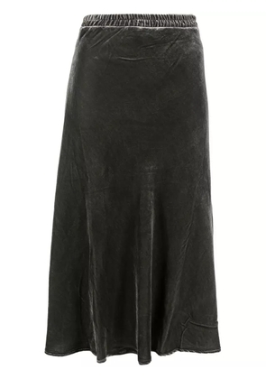 Gold Hawk velvet maxi skirt - Grey