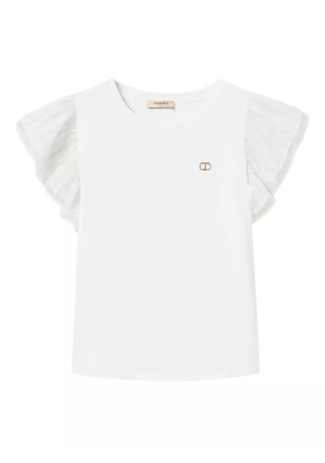 TWINSET ruffle-detail T-shirt - White