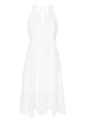 TWINSET guipure-detail midi dress - White