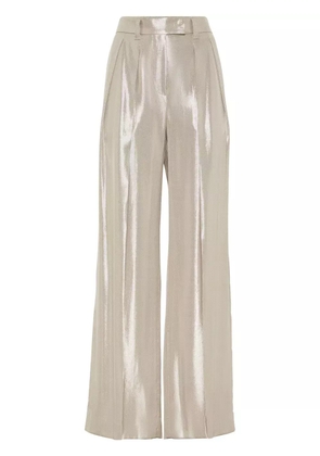 Brunello Cucinelli pleated wide-leg trousers - Neutrals