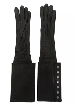 Manokhi press-stud leather gloves - Black