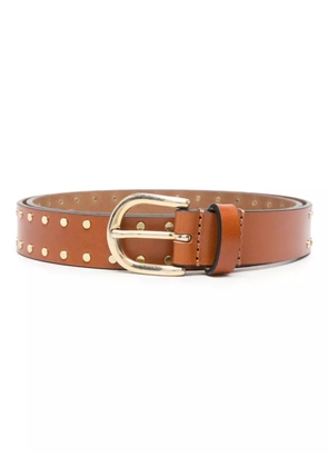 ISABEL MARANT Zap stud-embellished belt - Brown