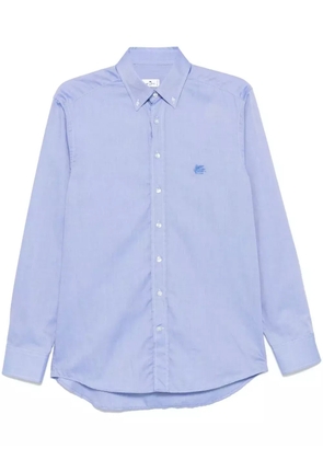ETRO Pegaso-embroiderde shirt - Blue