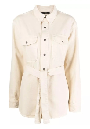 Ksubi Voyager tied-waistband coat - Neutrals