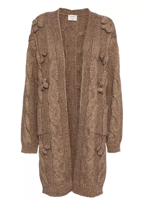 Onefifteen cable cardi-coat - Brown