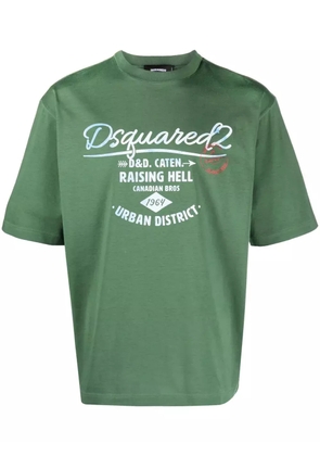 DSQUARED2 logo-print cotton T-shirt - Green