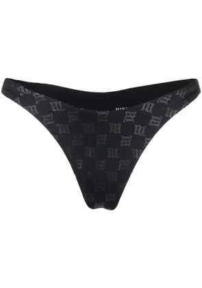 MISBHV monogram-pattern bikini bottoms - Black