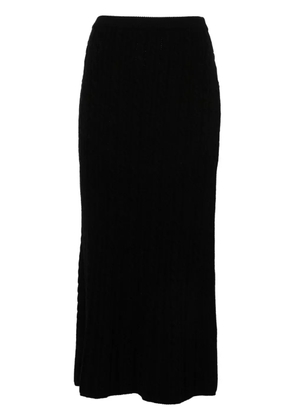 Alessandra Rich cable-knit maxi skirt - Black