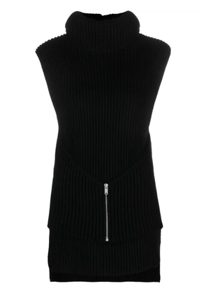 Jil Sander roll-neck knitted wool top - Black
