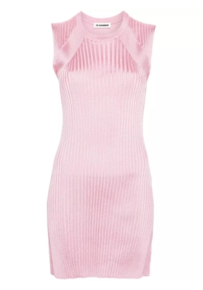 Jil Sander wide-ribbed sleeveless tunic - Pink