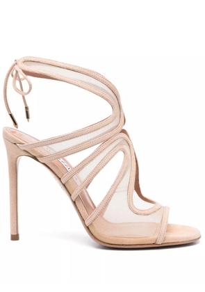 Aquazzura 110mm cut out-detail sandals - Neutrals