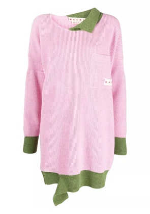 Marni Shetland asymmetric jumper - Pink