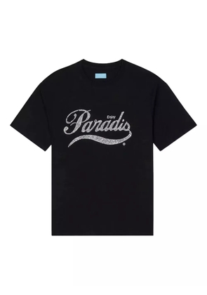 3PARADIS crystal-embellished logo T-shirt - Black