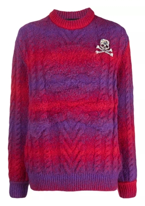 Philipp Plein two-tone knitted jumper - Red