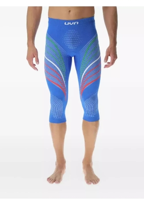 UYN Natyon three-stripe patterned performance leggings - Blue