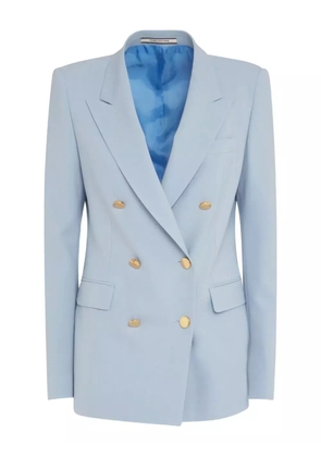 Tagliatore double-breasted gold-button blazer - Blue
