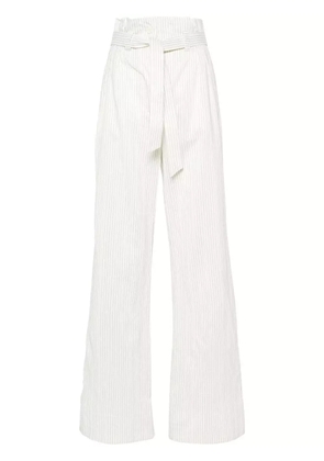 Max Mara Xero pinstripe-pattern palazzo pants - White