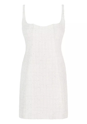 GCDS tweed mini dress - White