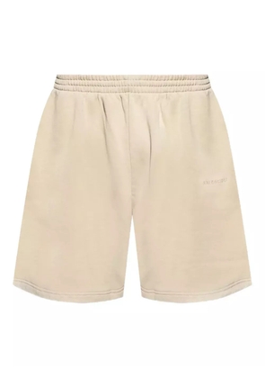 Balenciaga logo-embroidered bermuda shorts - Neutrals