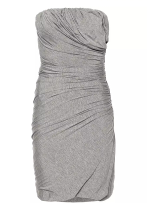 The Attico ruched jersey minidress - Grey