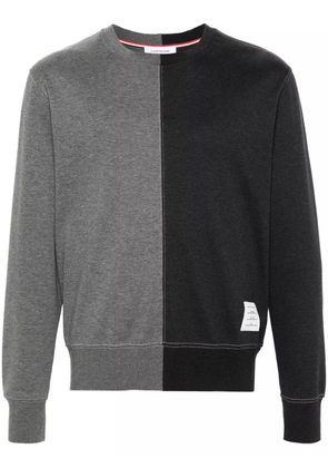 Thom Browne colour-block cotton jumper - Grey