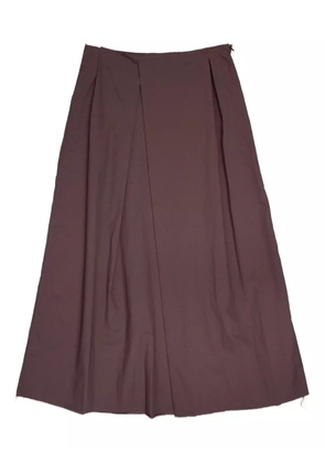 Camiel Fortgens pleated midi skirt - Brown