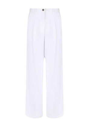 Merci cotton straight trousers - White