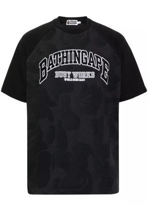 A BATHING APE® embroidered-logo cotton T-shirt - Black