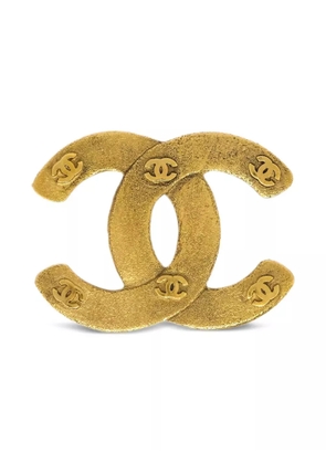 CHANEL Pre-Owned 1990-2000s CC brooch pin - Gold