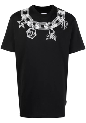 Philipp Plein necklace print T-shirt - Black