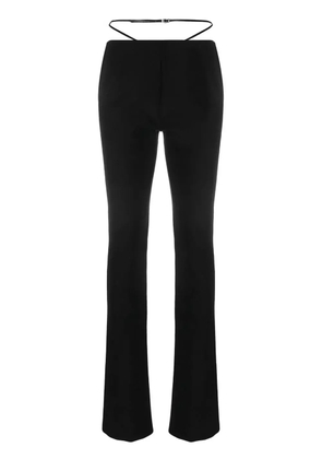 DSQUARED2 strap-detail flared trousers - Black