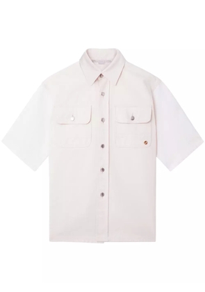 Stella McCartney Utility short-sleeved denim shirt - Neutrals