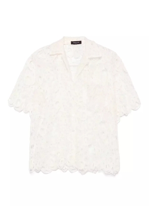 Fabiana Filippi lace scalloped-hem shirt - White