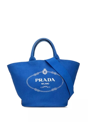 Prada Pre-Owned 2013-2025 Medium Canvas Canapa Logo Convertible Shopping Tote satchel - Blue