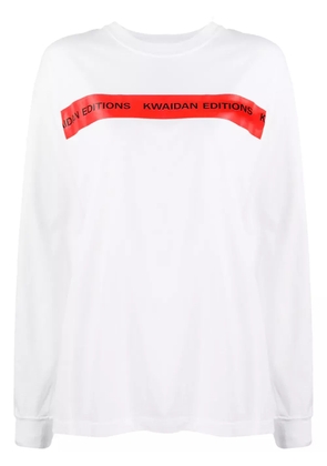 Kwaidan Editions striped logo sweatshirt - White