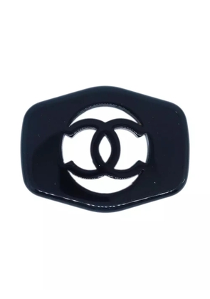 CHANEL Pre-Owned 1997 Interlocking CC brooch - Black