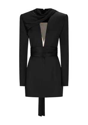 David Koma scarf crystal detail mini dress - Black