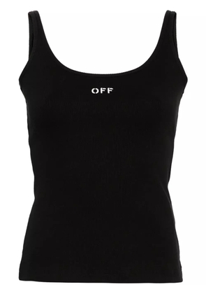Off-White Off Stamp ribbed-knit tank top - Black
