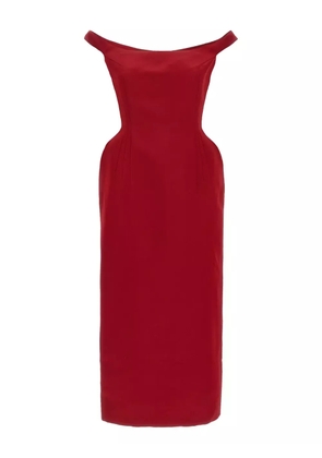 Magda Butrym side-seam detail midi dress - Red