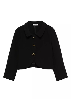 SANDRO square-buttons cropped jacket - Black