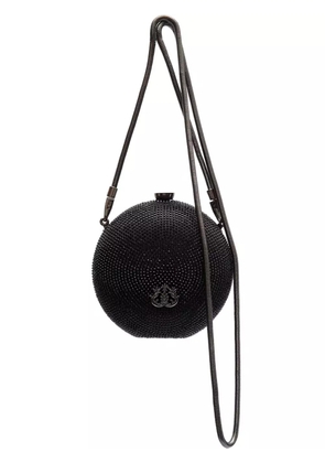 Isla rhinestone-embellished clutch bag - Black